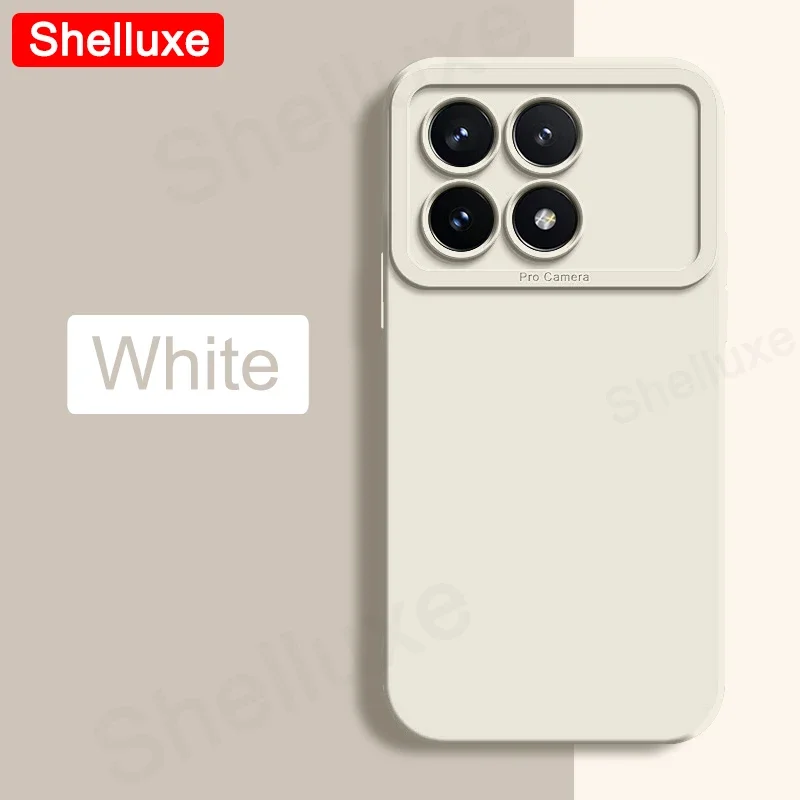 Silky Feel Liquid Silicone Soft Phone Case - Square Design