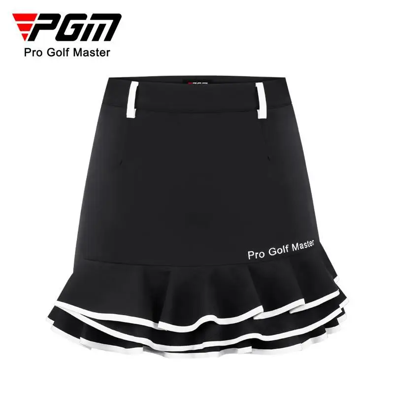 PGM Women Golf Short Skirt Quick Dry Breathable Ladies Girls Fashion Fishtail Skirts Black White XS-XL QZ080