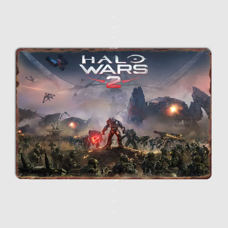 Halo Wars Reach Vertical Combat Evolved Metal Platform Poster Club Cave Targhe Classiche Room Decor Wall Vintage Home Decoration