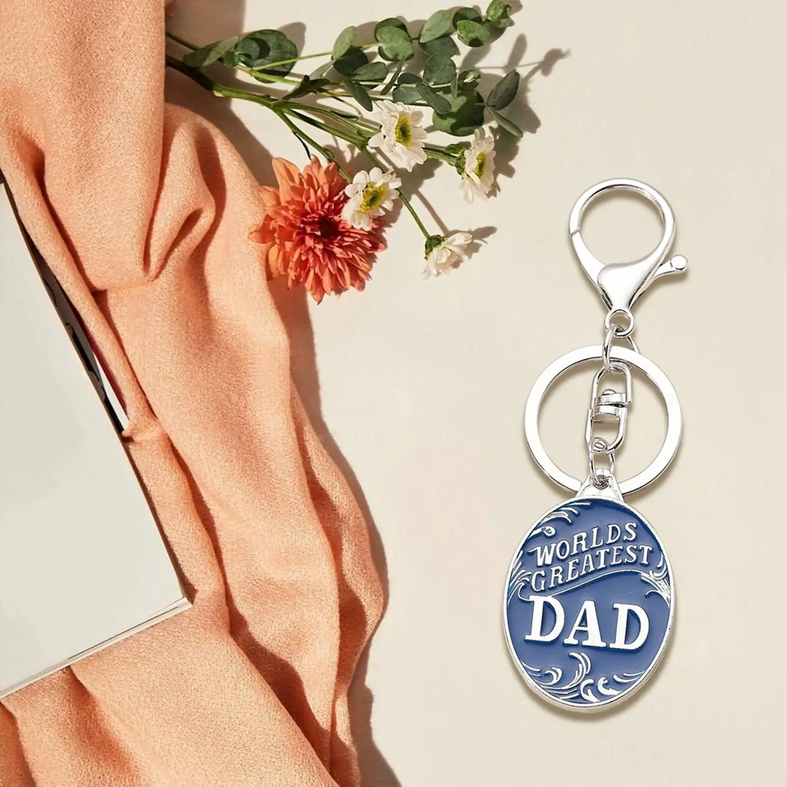 Keychain for Dad Purse Decoration Charm Alloy New Year Gift Key Chain Pendant Fathers Day Gift Birthday Gift from Daughter Son