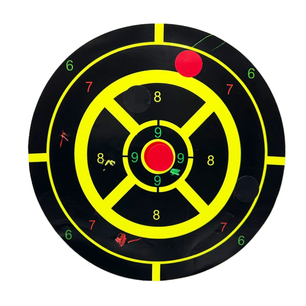 1,000-Piece Bullseye Shooting Target Plaster Stickers in Black and Red