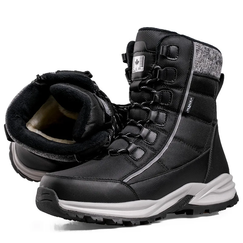 

Мужские ботинки, зимняя обувь для активного отдыха и походов, новинка 2023, спортивные ботинки для снега, утолщенные теплые плюшевые ботинки для пустыни, нескользящая повседневная мужская обувь