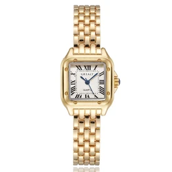 Elegant Gold Women's Quartz Waterproof Wristwatch - Luxury Ladies Watch (A Gold White)