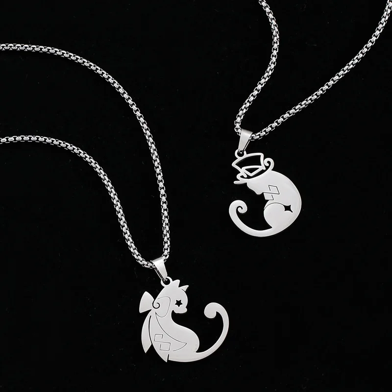 Spiel Impact Lynette Lyney Magier Katzen Thema Cosplay Titan Stahl Halskette Anhänger Metall Halsband Kette Zubehör – Detail 1