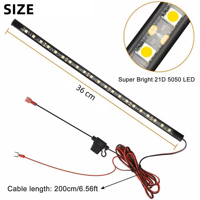 Universal Under Hood Engine Repair White LED Light Bar with Auto On/Off Switch Control Car SUV Pickup Offroad Repair Work Light 2