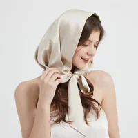 New Style High Quality Silk Hat Scarf Cap Double Layer Hat Sun Hat For Women Girl 2