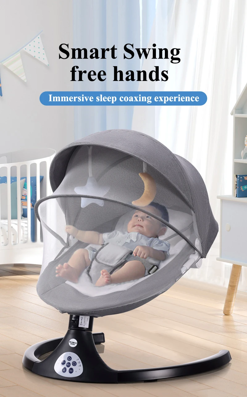 balanço elétrico do bebê para meses criança ajustável berço com placa balancim elétrico esperto elétrica do bebê cadeira de jantar confortável do bebê