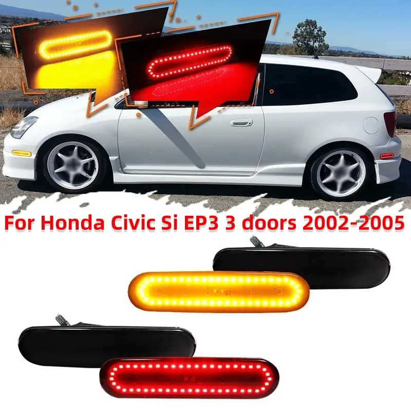 

4 шт./комплект, автомобильная лампа заднего света для Honda Civic Si EP3 3 двери 2002-2005 (янтарный свет + красный свет)