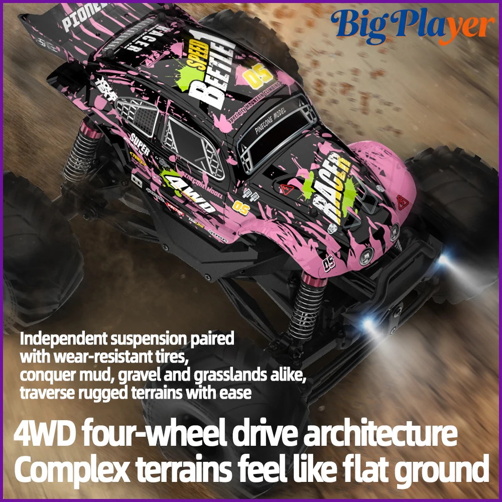 SG1805 1/18 4WD RC 몬스터 스턴트 트럭 2.4GHz 완전 비례 제어 리모컨 고출력 버스트 휠리 오프로드 자동차 장난감 선물
