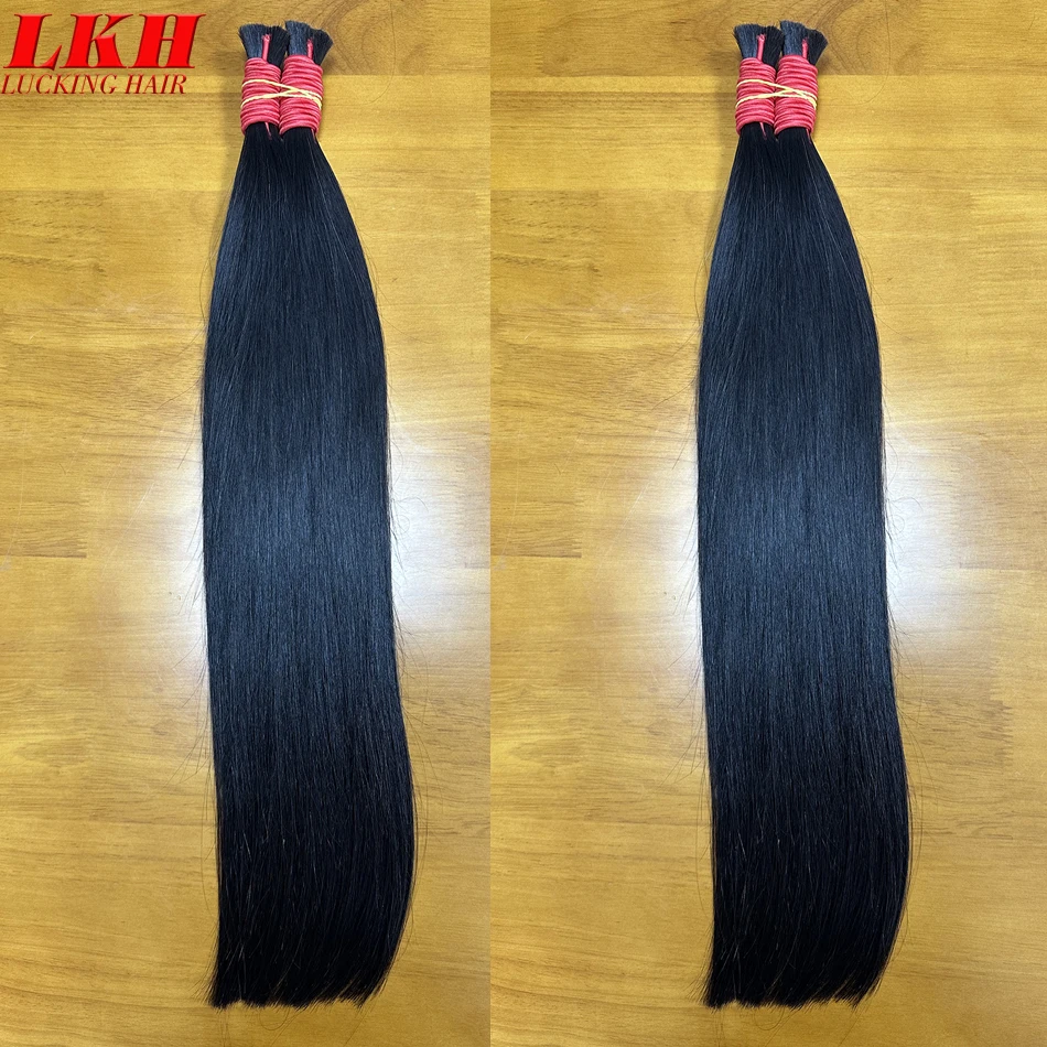 Virgin Remy Black Straight Raw Indian Vietnamese Russian Bulk Human Hair Bundles human hair extensions for Braiding 100% Human Hair Bulk Extensions