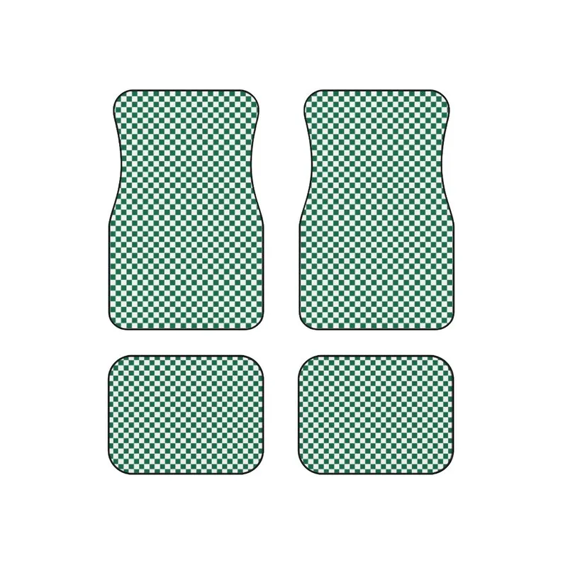 

Green Simple Checkers - Car Floor Mats | Danish Pastel, Y2k Trendy & Retro Checkers | 90s, 2000s, green checks car accessories