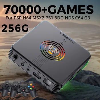 최고의 게임 경험 홈 게임 박스, X9, 4KHD, 256GB, 70000 개 이상 게임, 60 개 에뮬레이터, PSP N64 PS1 NDS, 어린이용 크리스마스 선물