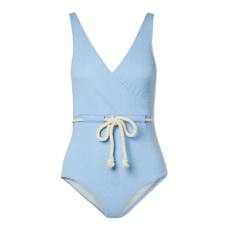 

2023 Sexy One Piece Swimsuits Women Swimwear Solid Blue Push Up Bathing Suit Monokini Brazilian Swimming Suits Hemp Belt