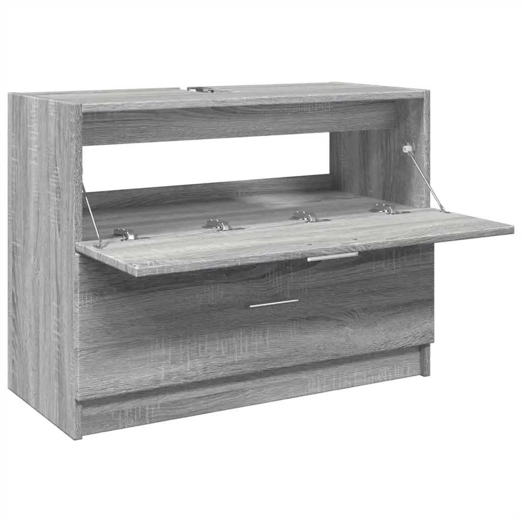 Weißer Waschbeckenunterschrank, 78 x 37 x 59 cm, Holzwerkstoff, modernes Design, stilvoller Badezimmerschrank, stabile Struktur, Möbelsets – Detail 40
