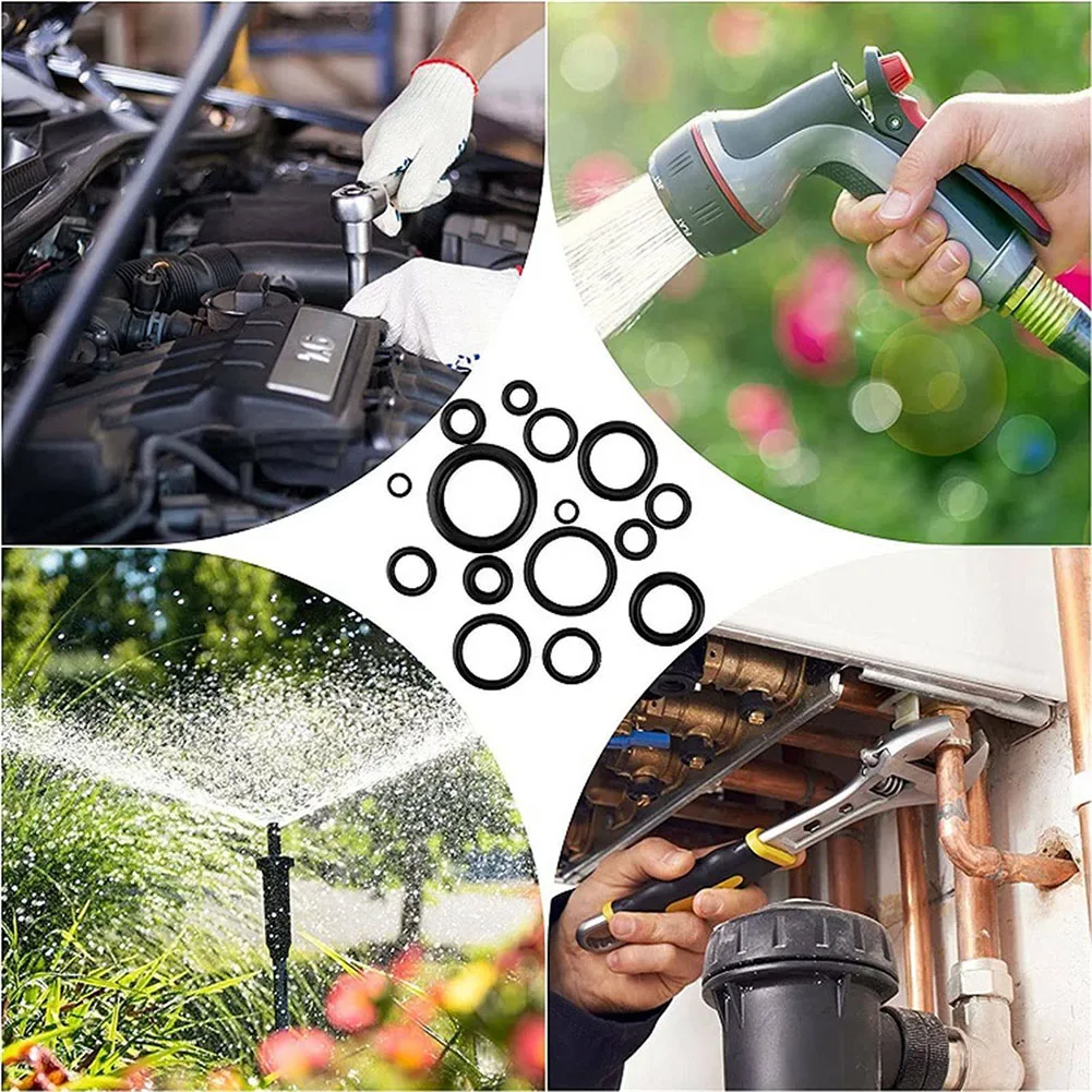 

18 Sizes Rubber O-Ring Kit Automobiles Flat Gasket Gasoline Resistance O Ring Universal Car Accessory Car Doors