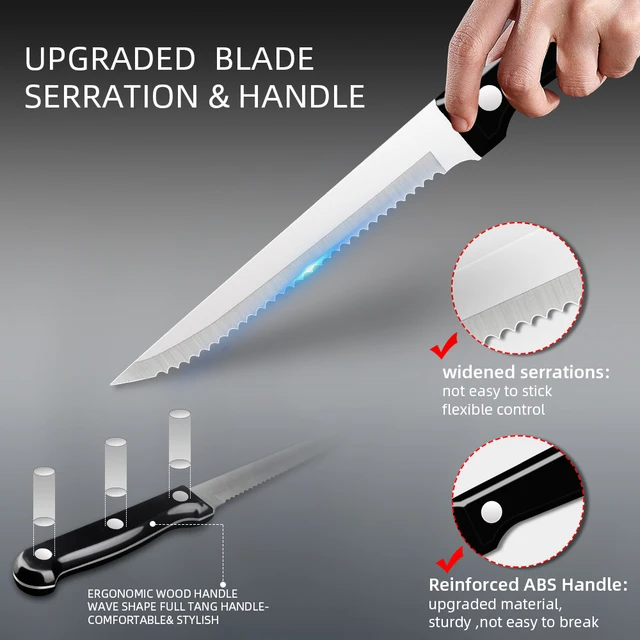 Um toque de elegância em todos os jantares: Explore o conjunto de facas para bife de aço inoxidável 4 Conjunto de Facas para Bife em Aço Inoxidável Premium para Refeições Refinadas