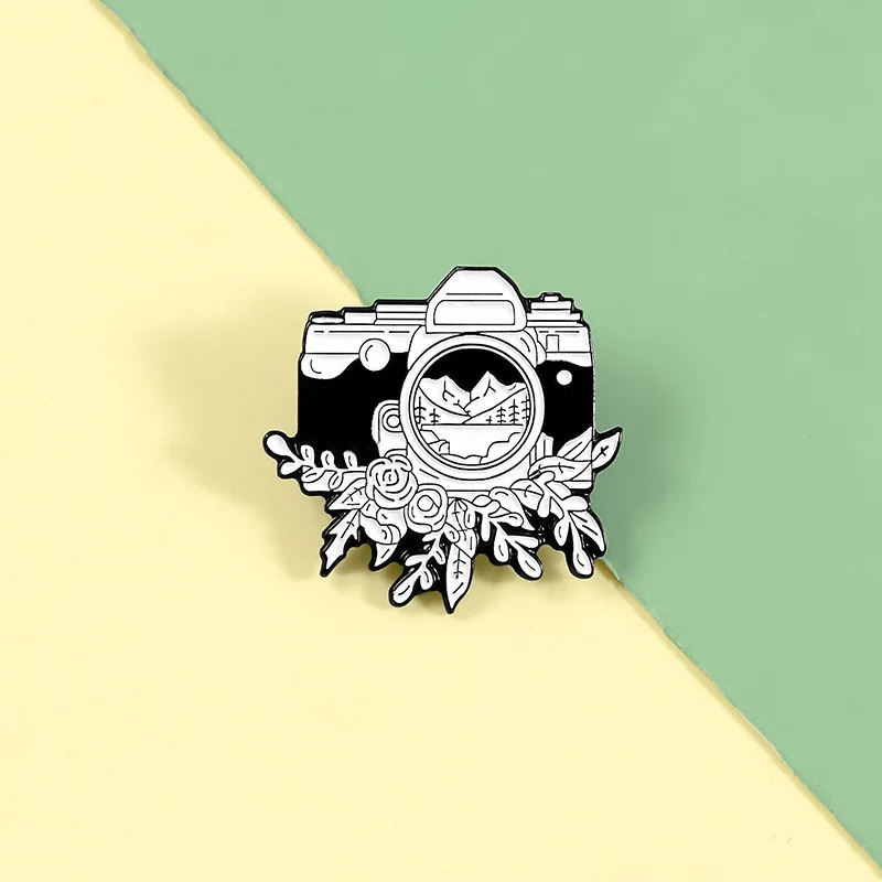 Cartoon Kamera Emaille Brosche Anstecknadel 90er Jahre Fotografie Landschaft Reise Foto Frosch Vintage Kamera Abzeichen Schmuck Geschenk für Freund – Detail 18