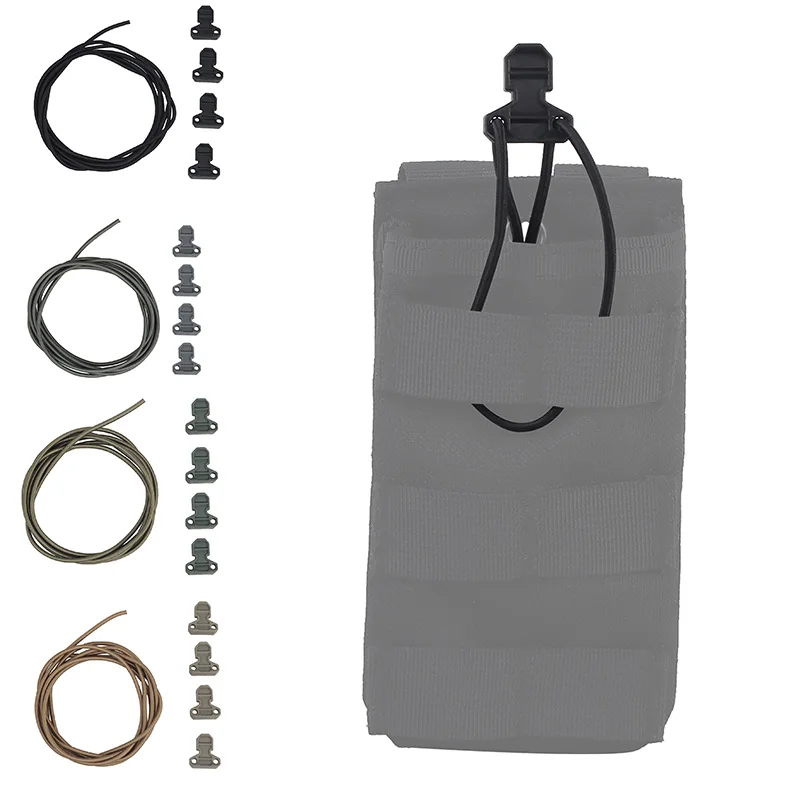 

Tactical Nylon Pull Tag for Magazine Pouch End Fit Rope Tags Replacement Kit Fixer Elastic Cord Strap for Mag Talkie Walkie Bag