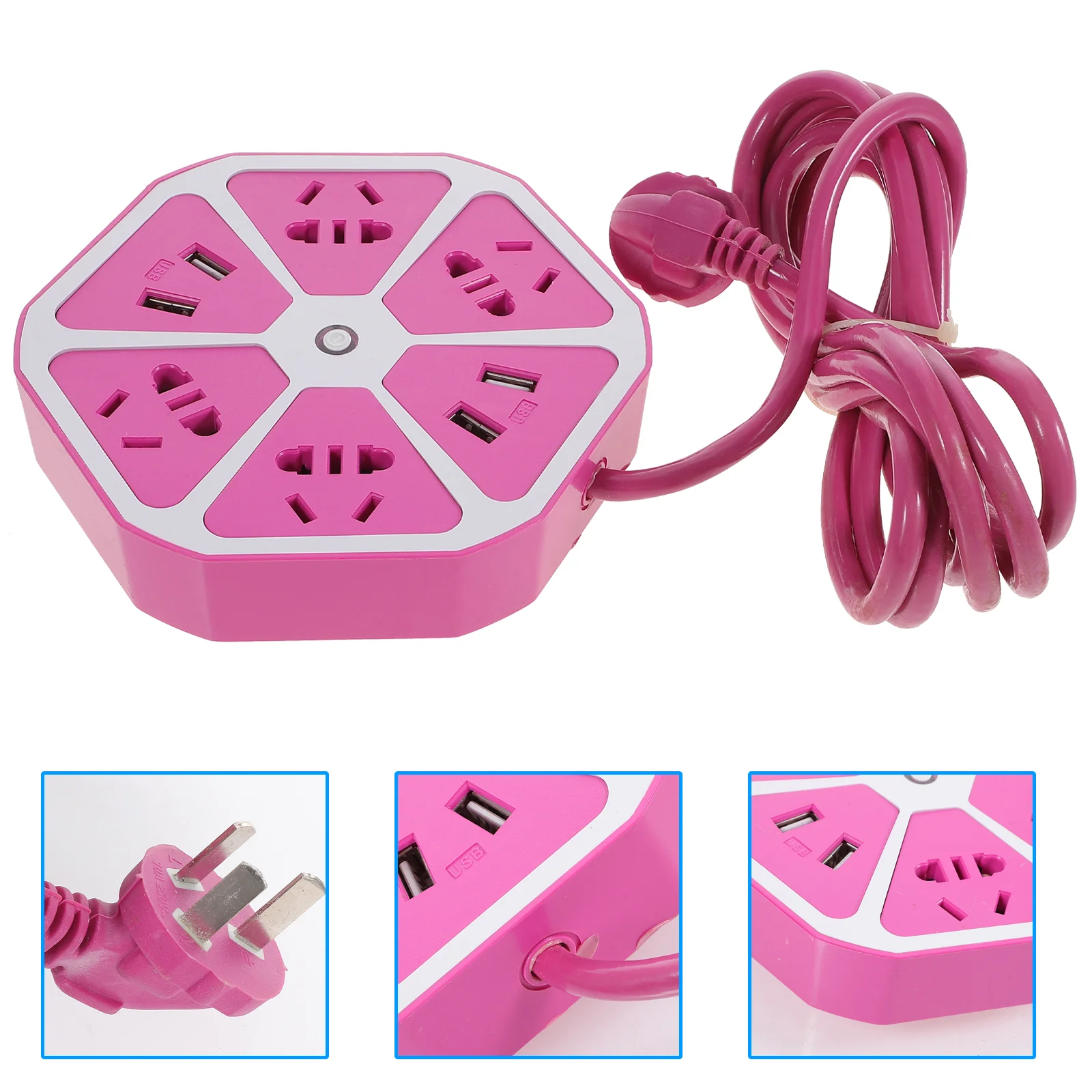 

Creative Power Strip with USB Surge Protector charging station 10 Outlets 2 USB Ports Vertical Multi-Socket Power Socket Tower