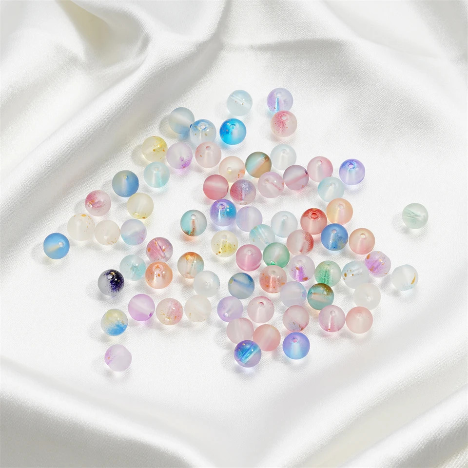 Perles Rondes En Verre De 8x7mm, Accessoires Artisanaux