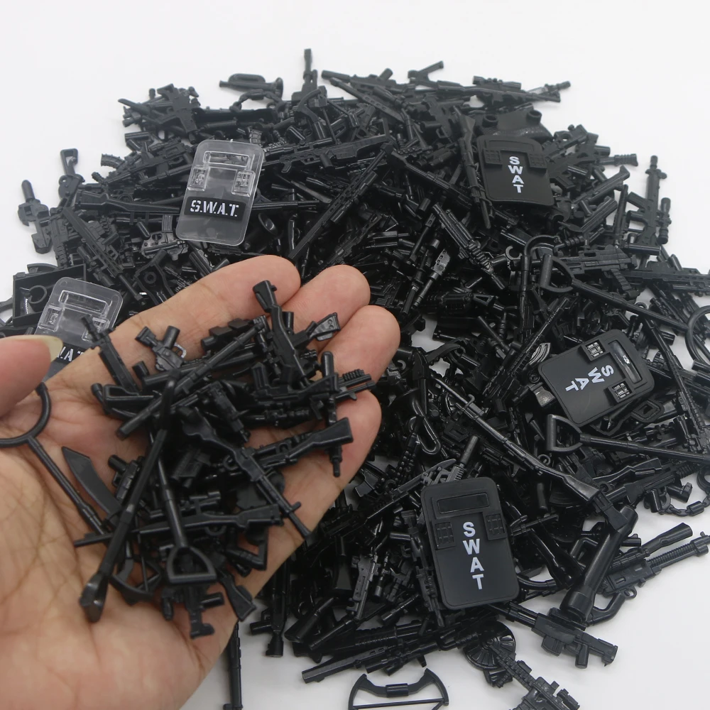 Military Jeeps Car Vehicle Model 50-200Pcs Weapon 12pcs Special Force Soldier Building Block Doll Action Figure Toy For Children