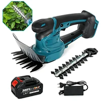 21V Electric Hedge Trimmer 2 IN 1Cordless Rechargeable Household Garden Grass Shrub Scissors Power Tool Fit Makita 18V Battery 1