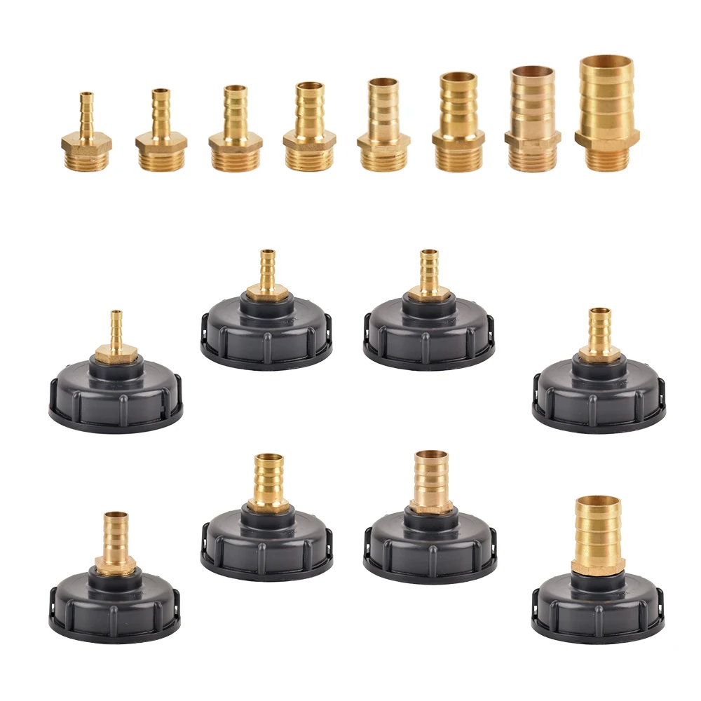 S60X6 Coarse Thread Ibc Tank Adapter 6/8/10/12/14/16/18/20/25Mm Brassl  Replacement Water Tank Drain Fittings
