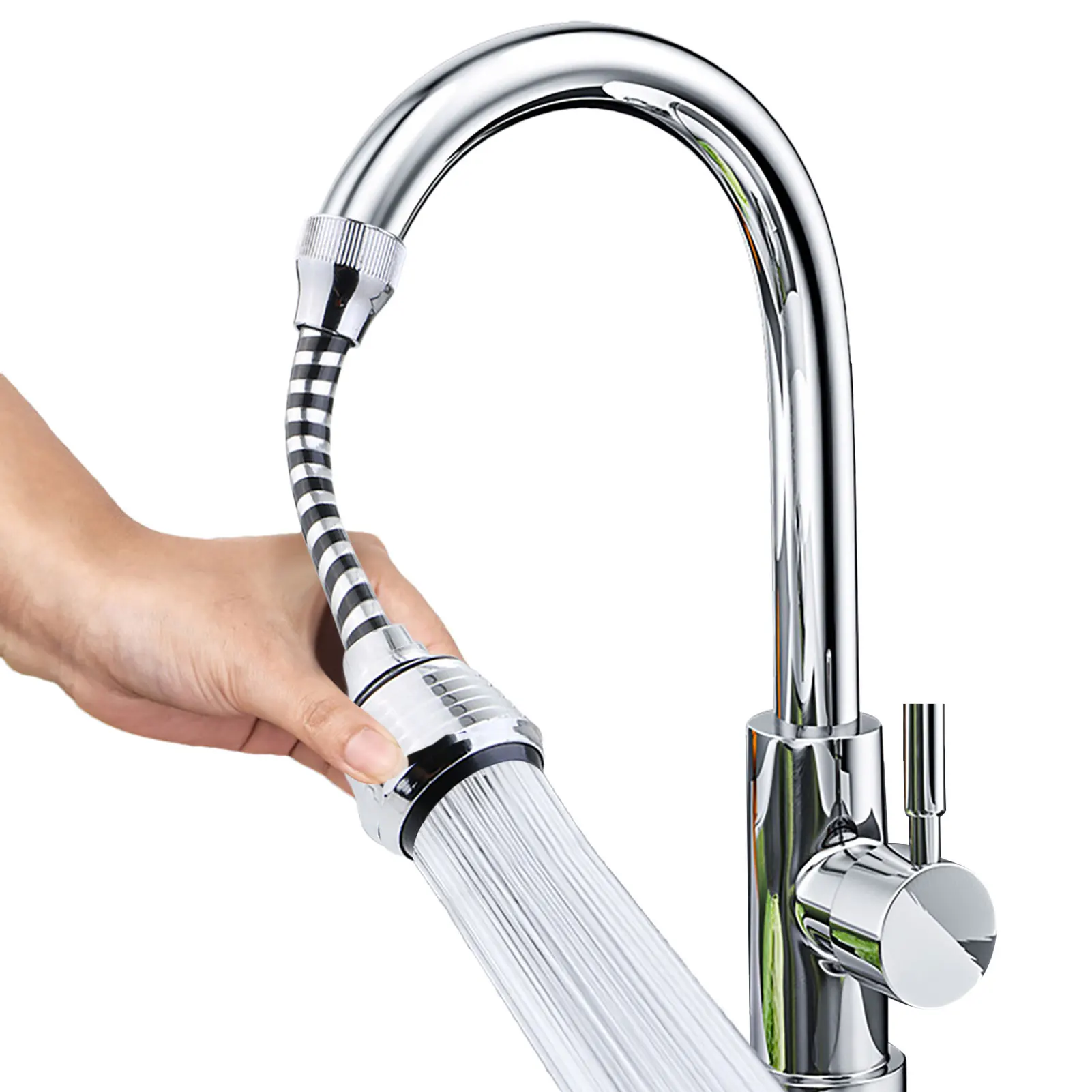 Flexible Faucet Sprayer Attachment Flexible Tap Extension Aerator 360