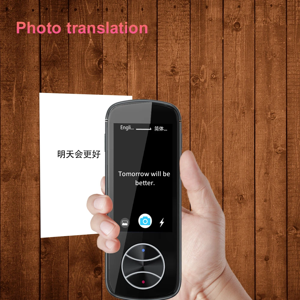NEW V10 Portable Language Translator 128 Languages Two-Way Real-Time WiFi/Offline Recording/Photo Translatio Language Translator