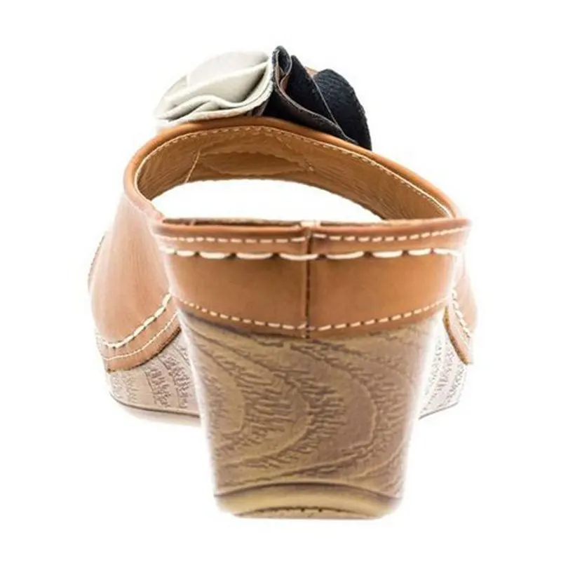 Women New Flower Sandals 2023 Wedge Heels Summer Shoes Women Outdoor Slippers Female Soft Bottom Heeled Sandals Summer Footwear