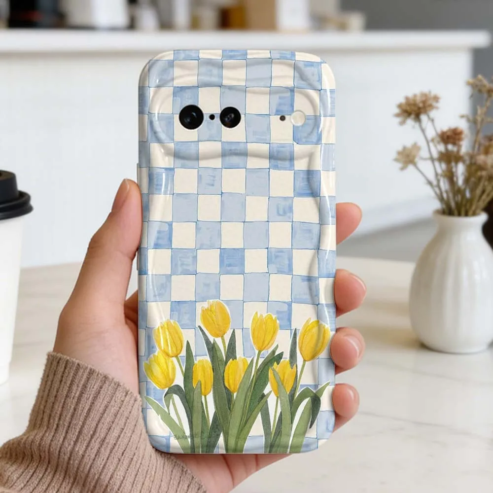 Beautiful Yellow Tulip Patterned Soft TPU Phone Case Back Cover