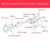 Manual Meat Grinder Stainless Steel Sausage Filling Machine Vegetable And Garlic Shredder Suitable For Household And Restaurant 6