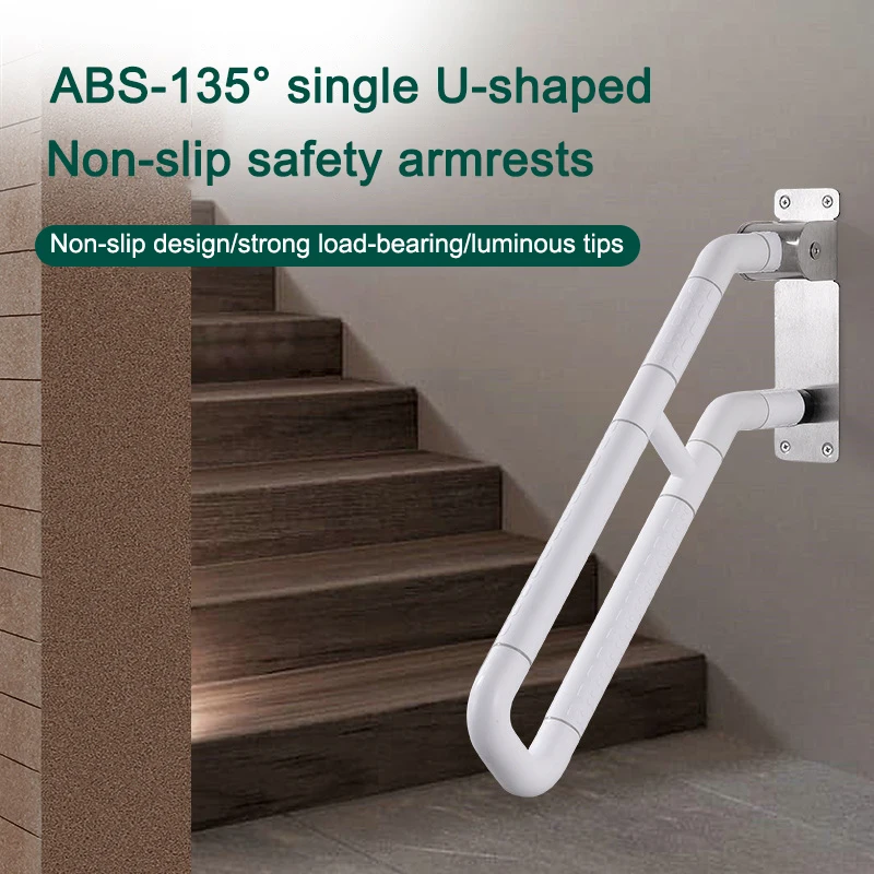 135 Folding Barrier-free Stainless Steel Toilet Safety Guards Wall Mounted Decorative For Elderly Disabled Handrail Handle