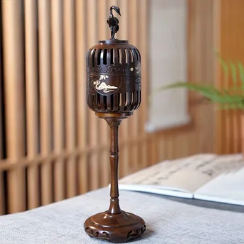Copper Moon Palace Lamp Incense Burner Chinese Antique Style Color Insulated Aromatherapy Stove Household Indoor Incense Burner