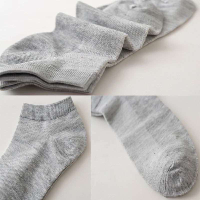 10 Paar Männer Mesh Socken Bio-Baumwolle Knöchel atmungsaktiv schwarz weiß Business Sommer dünne kurze männliche Socke hohe Qualität – Detail 6