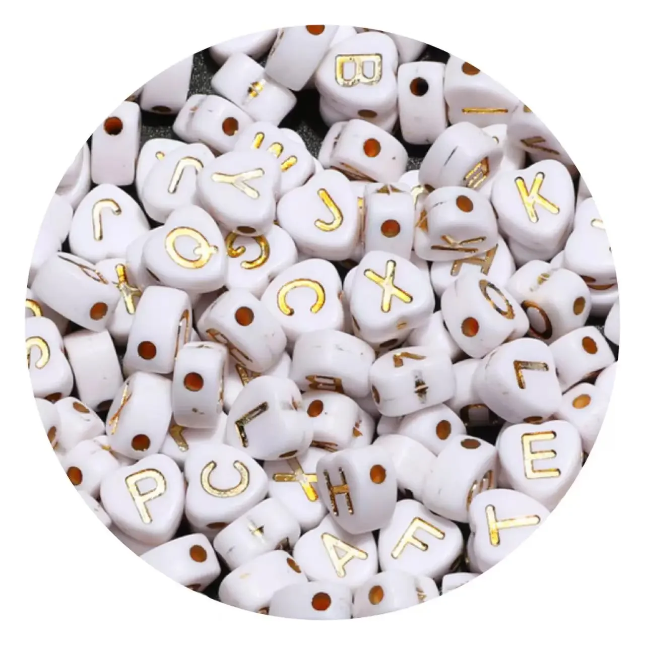 100/200/300/500pcs Mixed Acrylic Letter Beads Flat Round Spacer Alphabet Beads For Jewelry Making Diy Bracelet Necklace 4x7mm