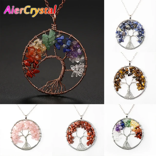 Chakra Tree Of Life Necklace – MoonChild Spiritual Emporium