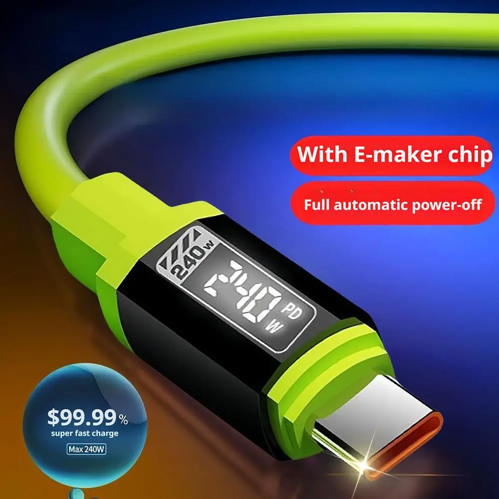 รูปสินค้า สายชาร์จเร็ว 240W USB Type-C ชาร์จได้ทุกแบรนด์
