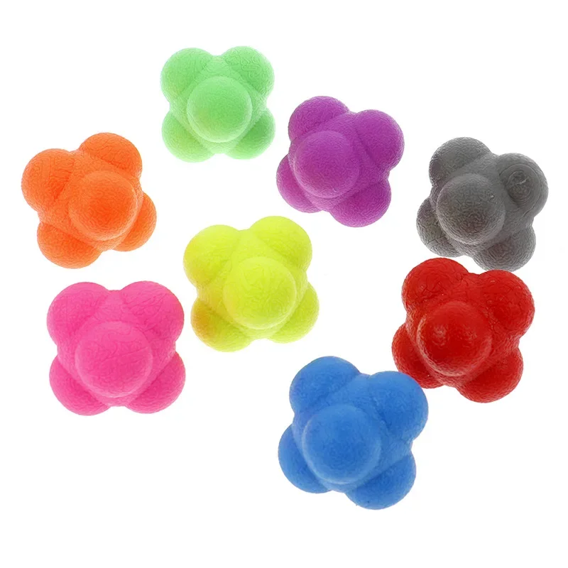 Hexagon Reaction Ball Agility Training Ball for Basketball Football Kids Adult Coordination Reflex Sports Fitness Training
