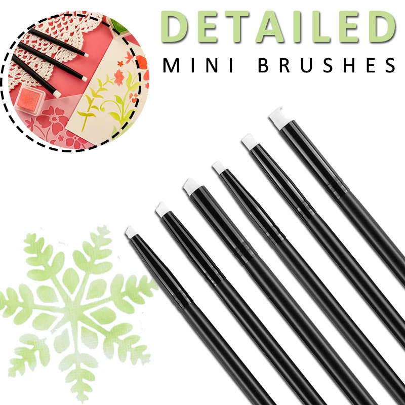 Angled/Flat Tip Mini Detailed Blending Brushes Ink Blenders Art Tool