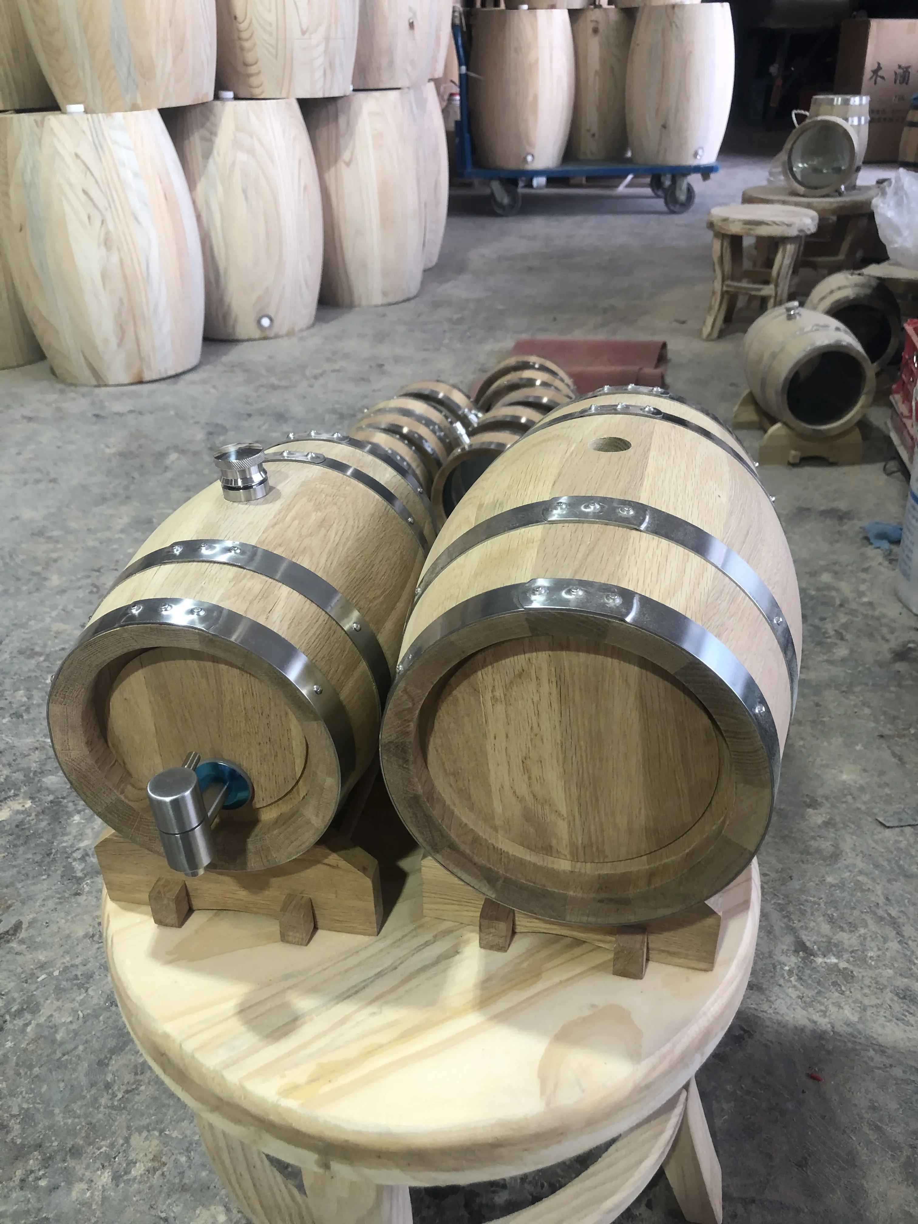 Quality 3L Wood Wine Barrel Vintage Oak Home Brewing Accessories Large Capacity Wine Storage Container For Tequila Whiskey