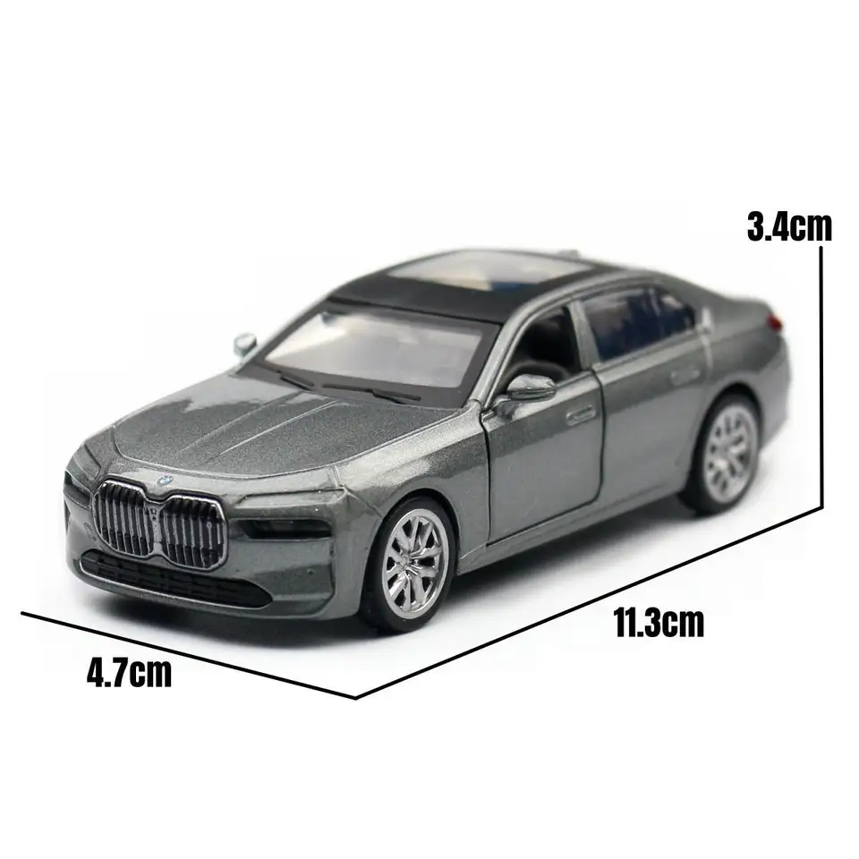 1/47 BMW I7 G70 Toy Car Model CCA Diecast Metal Miniature Pull