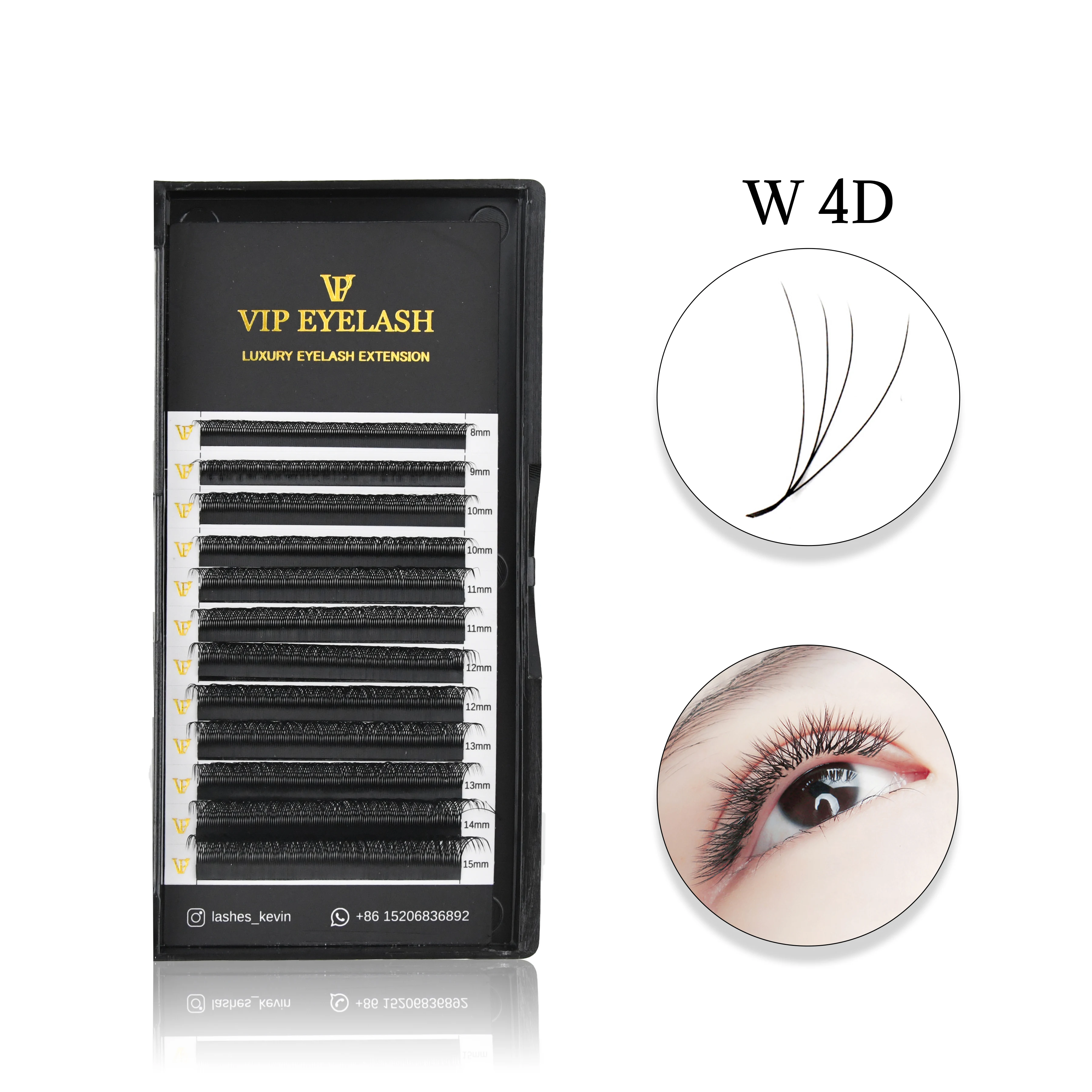 

Ресницы 4D W для наращивания, готовые объемные вееры, натуральные мягкие искусственные ресницы, высокое качество