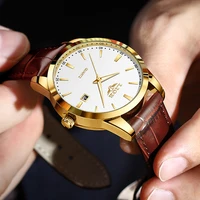 LIGE mode montre en cuir marron hommes sport militaire montres à Quartz pour hommes décontracté étanche chronographe Relogios Masculino 4
