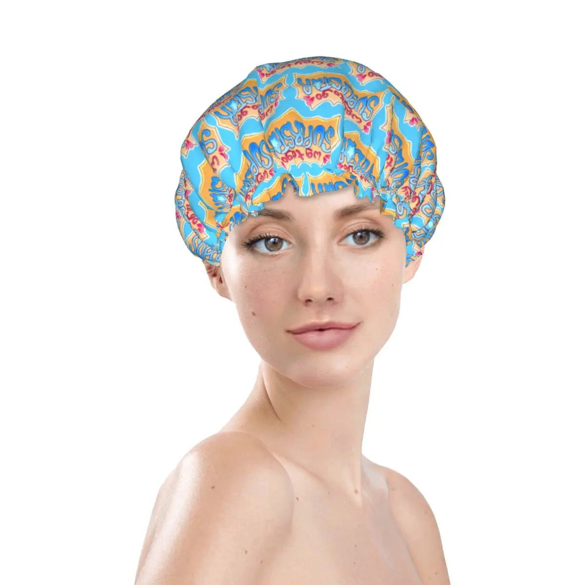 Custom Way To Go Superstar Cuffia Da Doccia Donna Riutilizzabile Impermeabile Fnaf Cuffie Da Bagno Oversize Per Capelli Lunghi