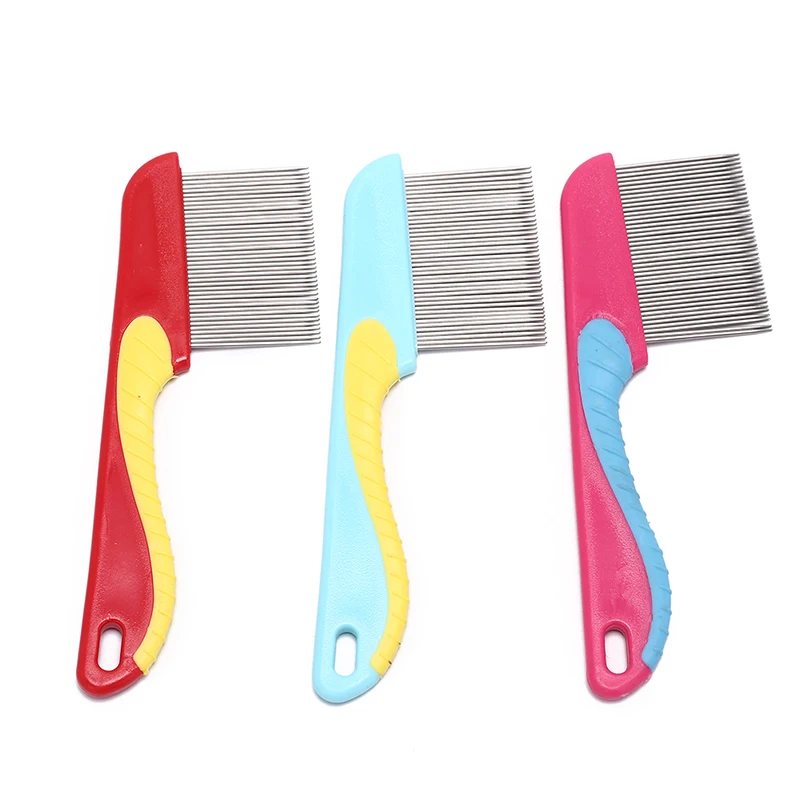 Dogs cats hair removal comb stainless steel lice comb lice flea nit hair pet cleaning tools
