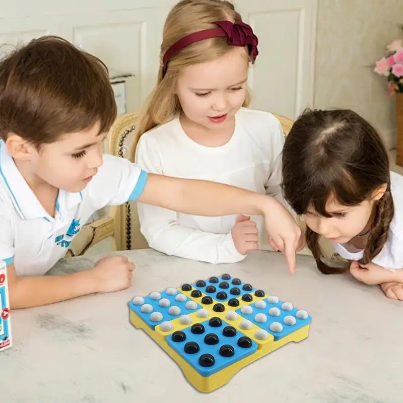Rotatable Weiqi Chess Board Logic Thinking Training Children Educational Toys Wisdom Pentago Game With Black And White Beads