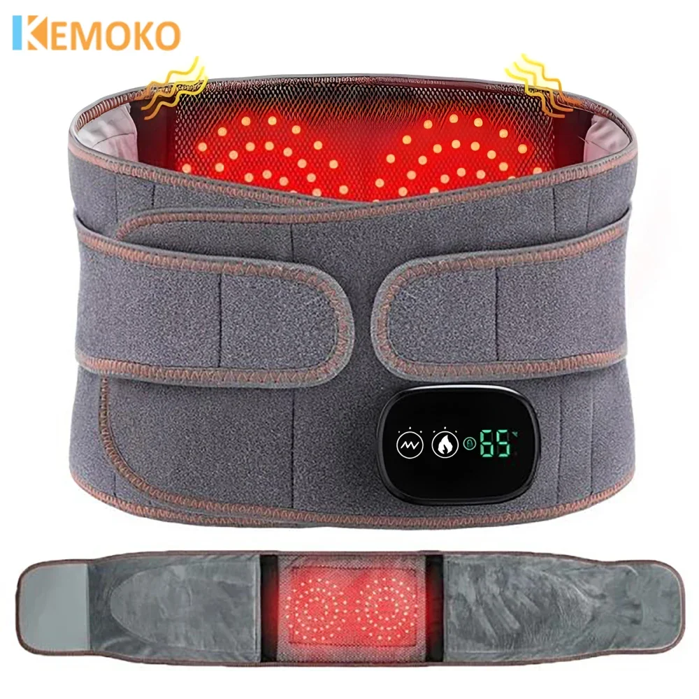 Belt Vibration Massage Electric Heating Waist Massage Waist Far Infrared Vibration Hot Compress Belt Back Support Massage Belt electric heating waist massage belt far infrared vibration hot compress lumbar brace therapy massager back support massage belt