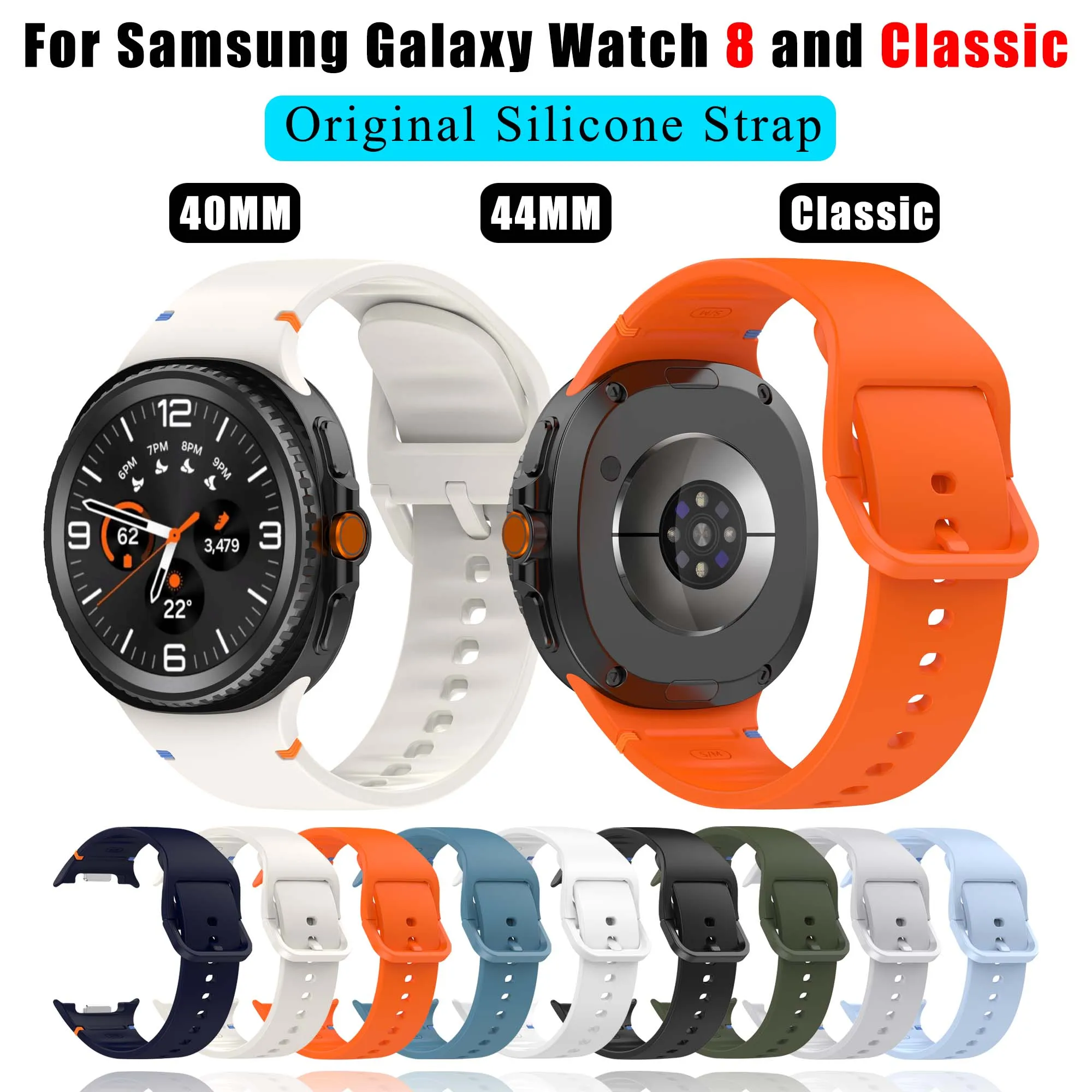 Premium Silicone Replacement Strap for Samsung Galaxy Watch 8 Classic