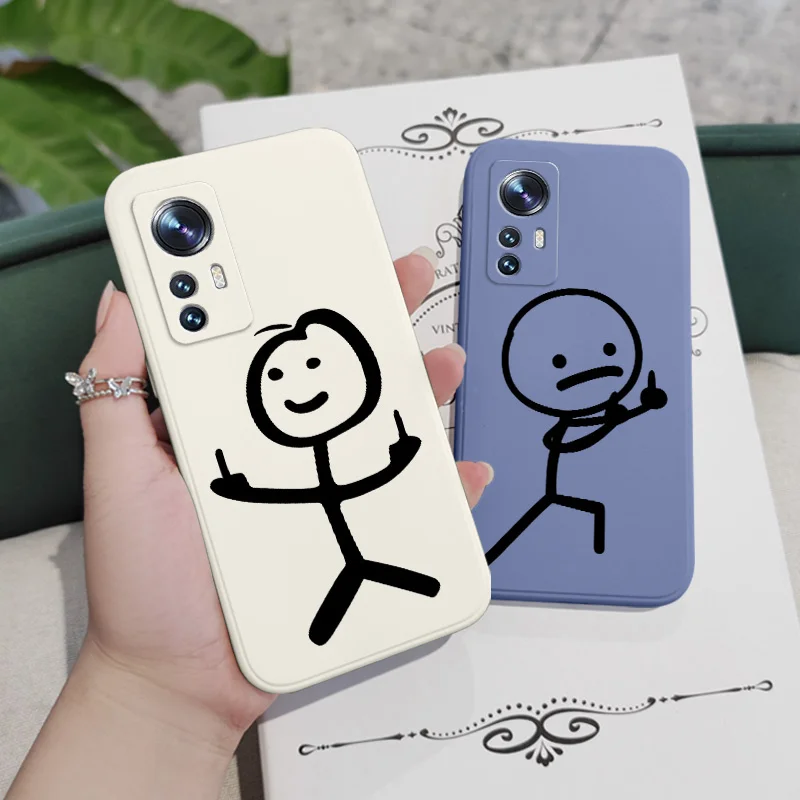 Line Man Liquid Silicone Phone Case for Xiaomi - Premium Protection and Style